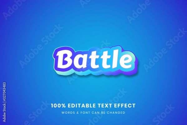 Fototapeta Battle 3d editable text effect