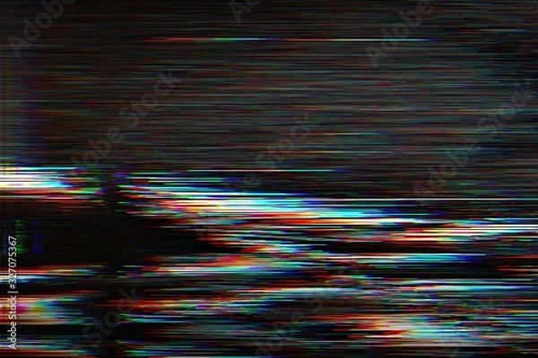 Fototapeta Glitch no signal background pixel noise,  pattern.