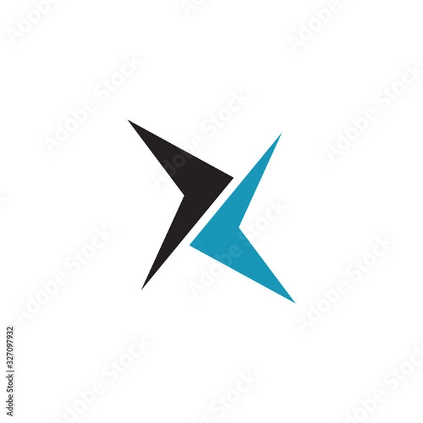 Fototapeta X letter initial icon logo design vector template