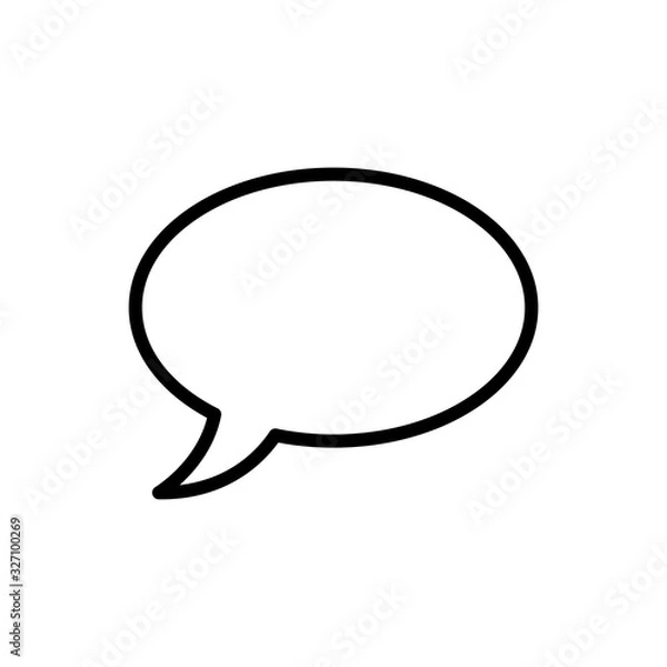 Fototapeta ellipse bubble speech icon vector