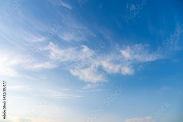 Obraz blue sky with white cloud background