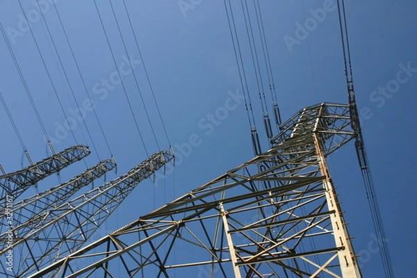 Fototapeta power lines