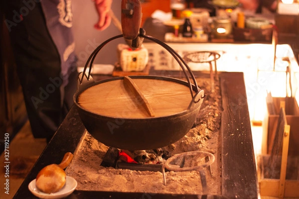 Fototapeta 囲炉裏で鍋