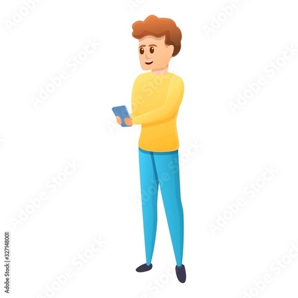 Fototapeta School adolescent icon. Cartoon of school adolescent vector icon for web design isolated on white background