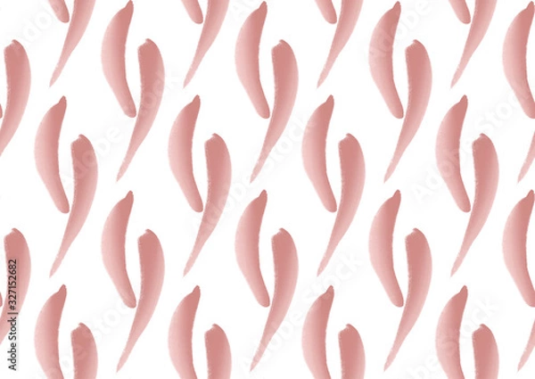 Fototapeta Geometric gouache seamless pattern in pink and white
