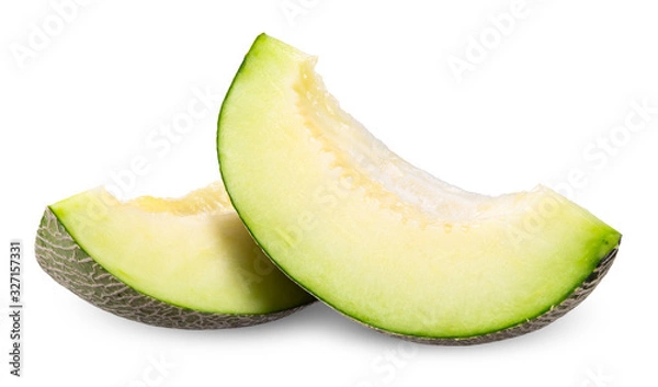 Fototapeta slice melon isolated on white clipping path