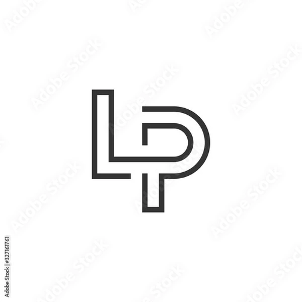 Obraz Letter LP Logo. LP Letter Design Vector