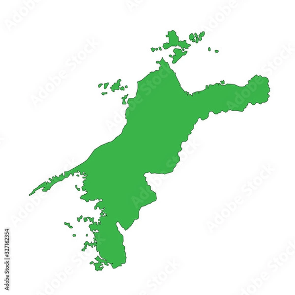 Fototapeta 地図　日本　愛媛