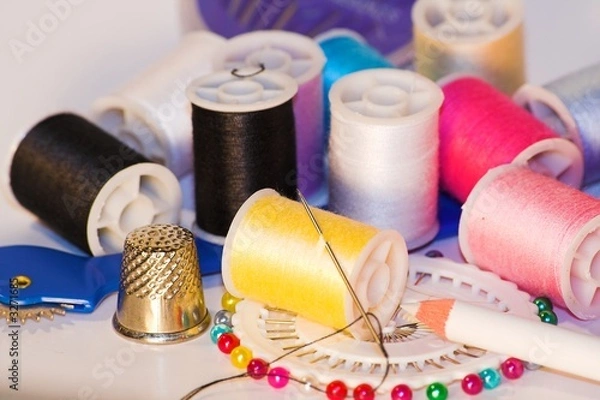 Obraz close up sewing