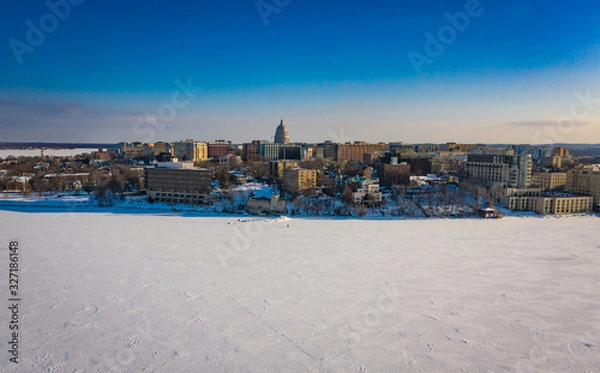 Obraz Madison in winter aerial