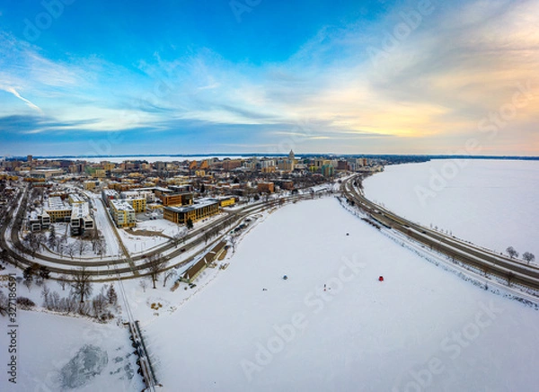 Obraz Madison in the winter aerial