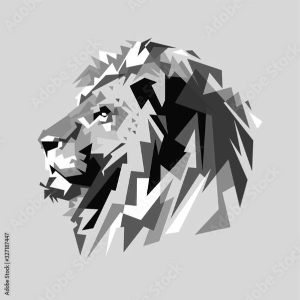 Obraz Lion head illustration.