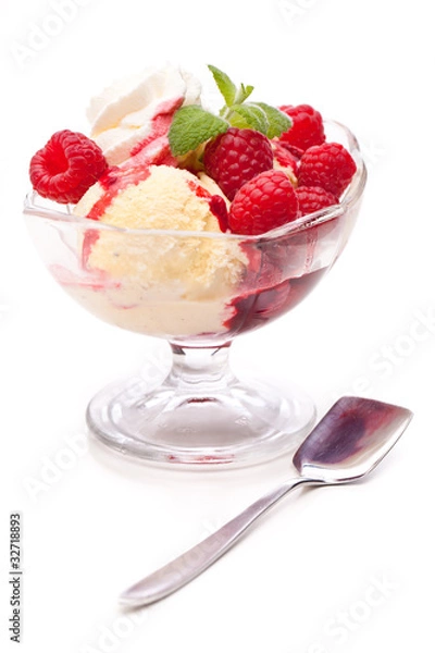 Fototapeta Eisklassiker "Heiße Liebe" mit Löffel