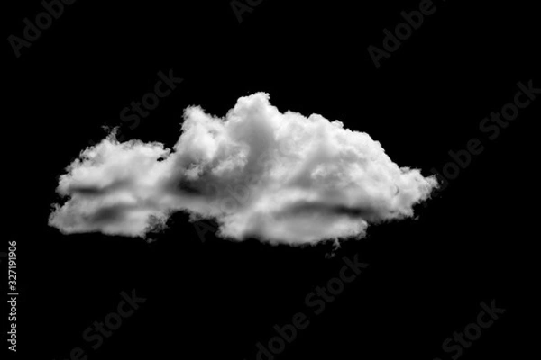 Fototapeta Białe chmury na czarnym tle