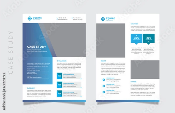 Fototapeta case study template with minimal design