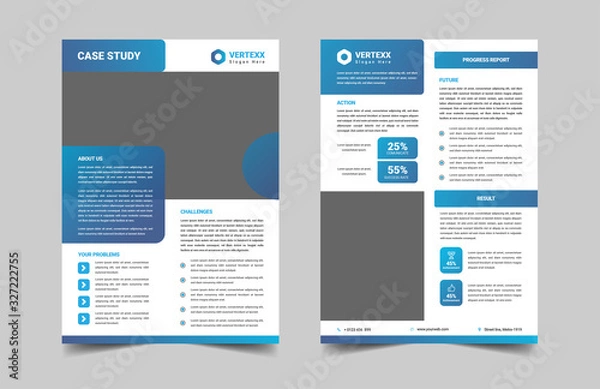 Fototapeta case study template with minimal design