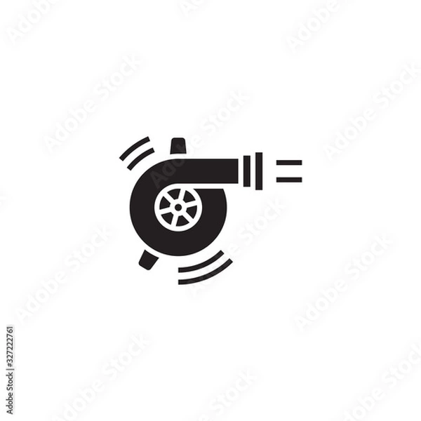 Obraz Turbo Motor vector icon. Element of automobile sign on white background. Modern, simple flat vector illustration for web site or mobile app. Trendy Flat style for graphic design,  