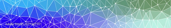 Fototapeta Abstract Low Polygon gradient Network Internet Generative Art background illustration Lowpoly