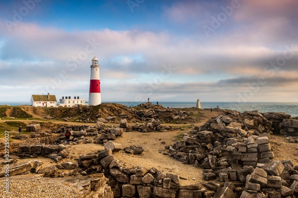 Obraz Lighthouse and the Jurassic Coastline at Portland Dorset