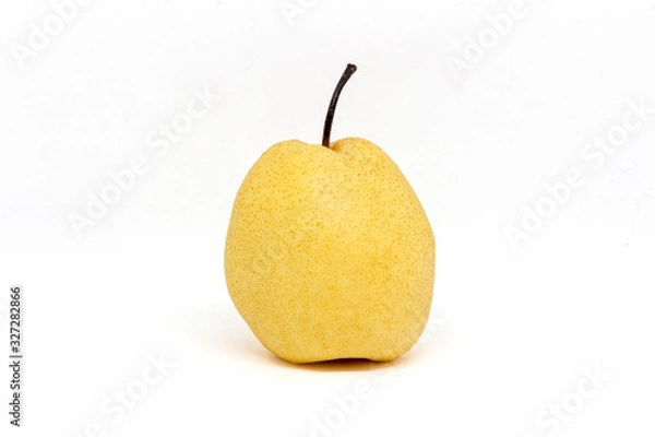 Obraz yellow pear isolated on white background