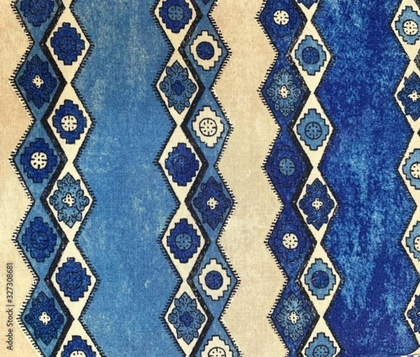 Obraz かわいい 青色 背景 素材 布