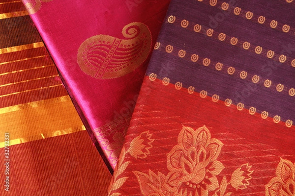 Obraz Close up of an Indian Saree design.