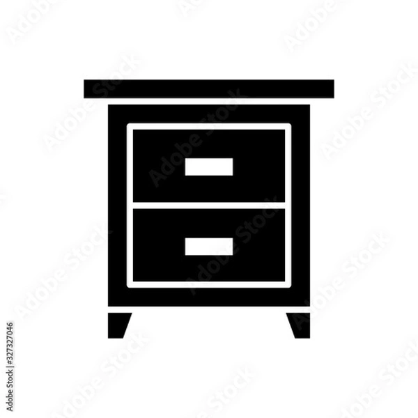 Fototapeta Bedside table icon vector