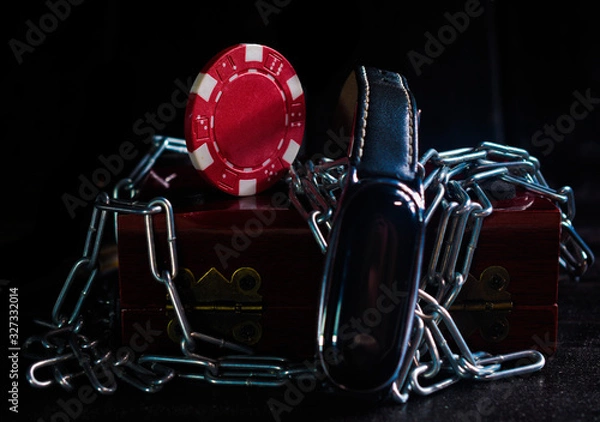 Obraz smart watch on wood box