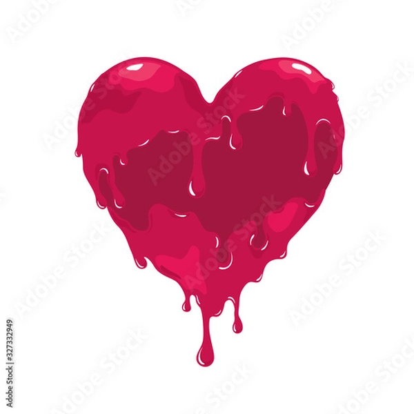 Obraz Vector of Red melting heart