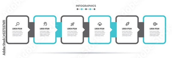 Fototapeta Vector infographic template