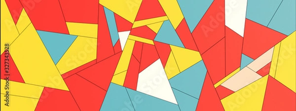 Obraz Simple colorful geometric abstract patterns