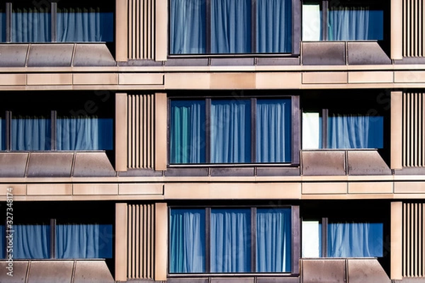 Obraz Curtain covered windows