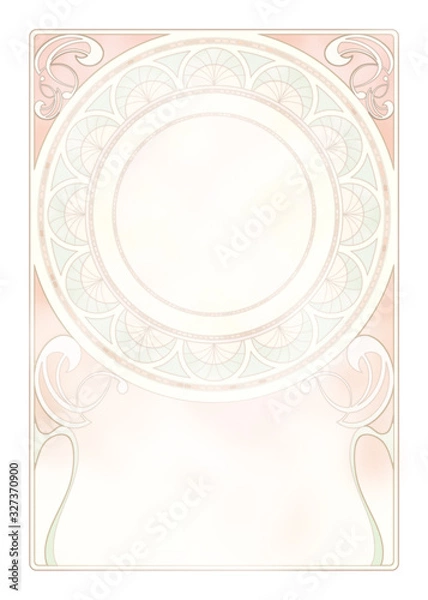 Obraz 円と曲線の装飾フレーム