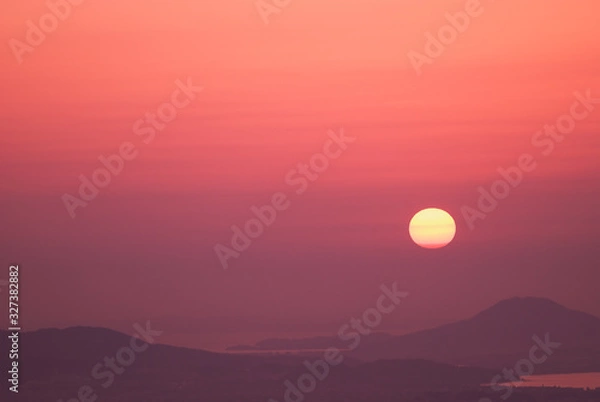 Fototapeta 沈む夕陽