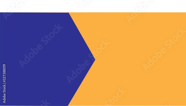 Obraz Two tone solid vibrant color orange/yellow and blue illustration background. minimal concept.