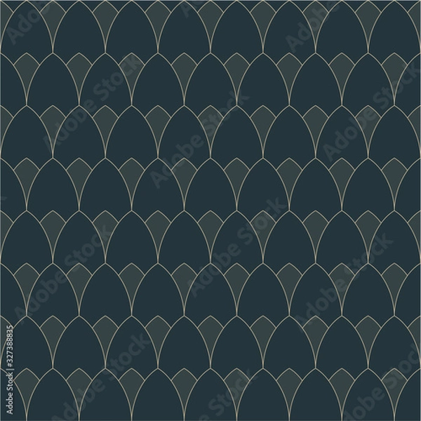 Fototapeta Seamless Vector Pattern. Editable strokes, luxurious design. 