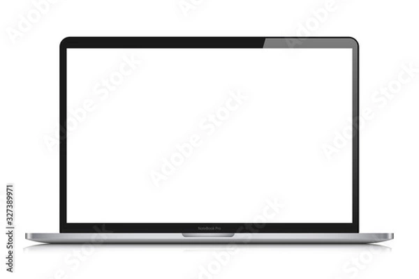 Fototapeta laptop isolate blank screen display mockup vector