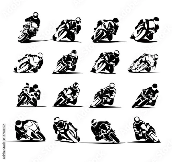 Fototapeta set of tribal tattoos