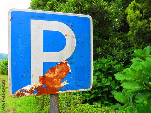 Obraz Rusty parking signal