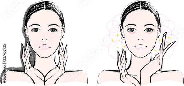 Obraz 女性　涙袋　ビフォーアフター