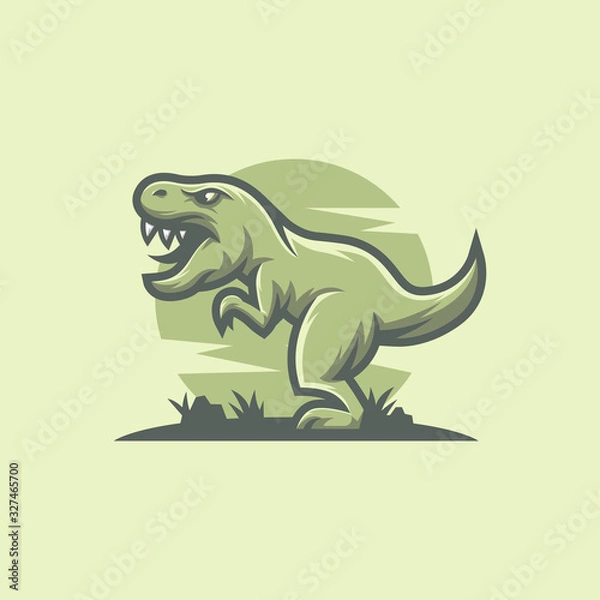 Obraz T rex Dinosaur Mascot Logo Design