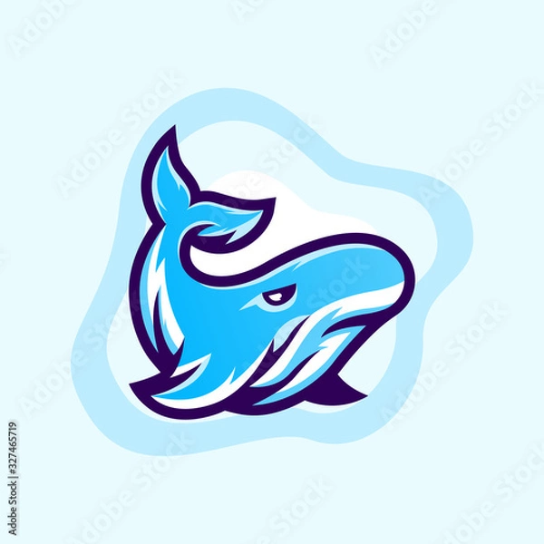 Obraz Whale Mascot Logo Design