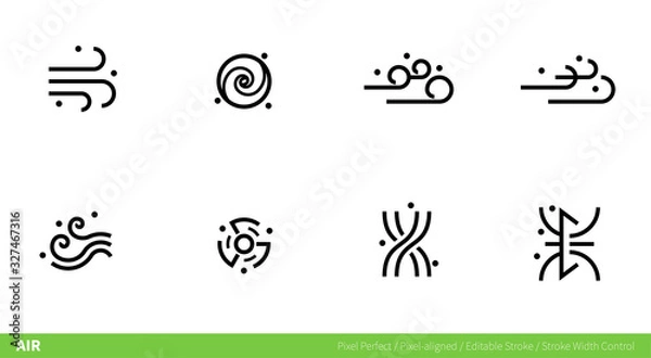 Obraz Air Icon - pixel-aligned, Pixel Perfect, Editable Stroke, Easy Scalablility.