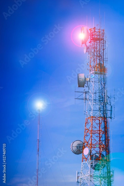 Obraz telecommunication tower Antenna.