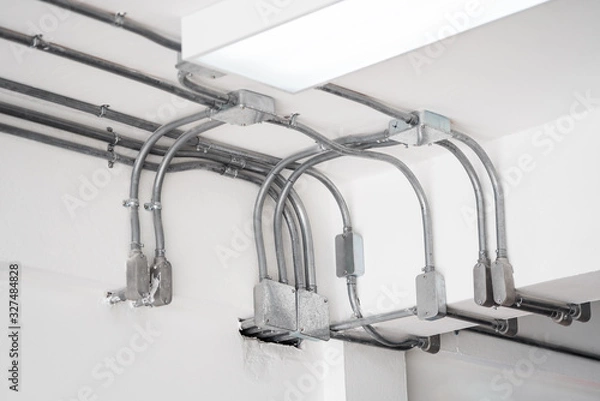 Fototapeta Electricity system on ceiling