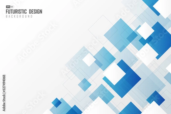 Fototapeta Abstract gradient blur square tech design technology pattern background. illustration vector eps10