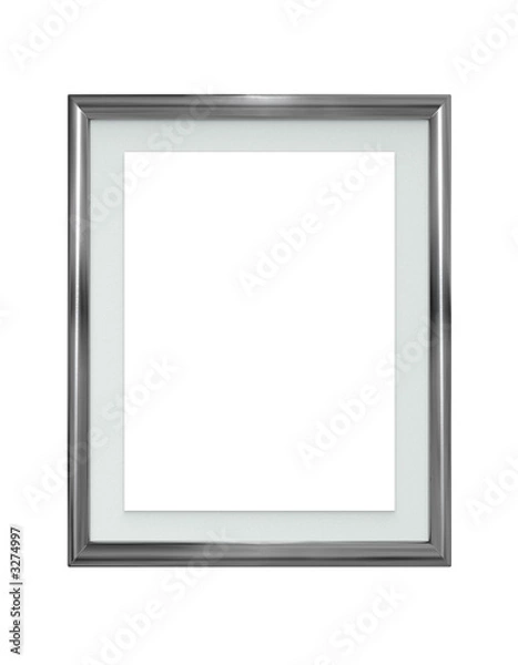 Obraz Empty Frame Isolated on White Background. 3D illustration