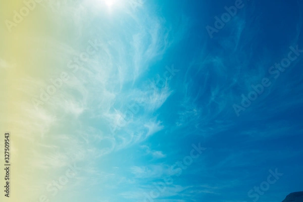 Obraz Sky with blurred clouds on an abstract background
