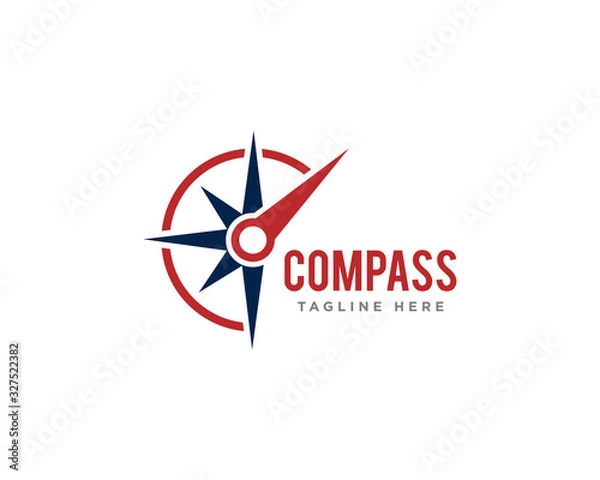 Fototapeta Compass Logo Icon Design Vector