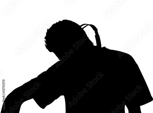 Fototapeta deejay silhouette